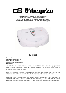 Manual de uso Orbegozo SW 5000 Grill de contacto