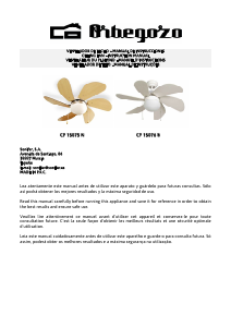 Manual de uso Orbegozo CP 15075 N Ventilador de techo