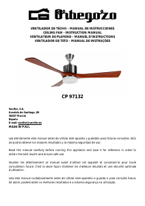 Mode d’emploi Orbegozo CP 97132 Ventilateur de plafond