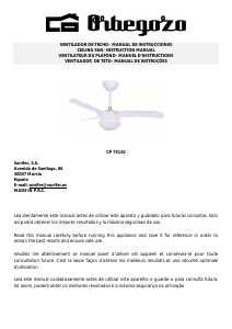 Mode d’emploi Orbegozo CP 75120 Ventilateur de plafond