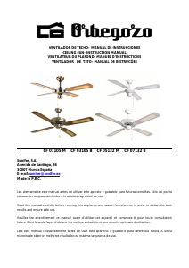 Manual de uso Orbegozo CF 07132 B Ventilador de techo