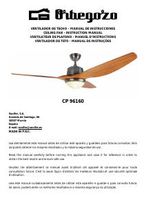 Manual Orbegozo CP 96160 Ventilador de teto