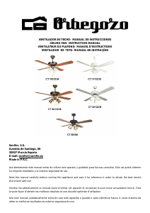 Mode d’emploi Orbegozo CT 30132 M Ventilateur de plafond