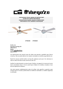 Mode d’emploi Orbegozo CP 82132 Ventilateur de plafond