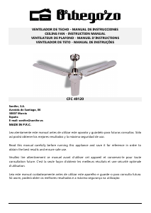 Mode d’emploi Orbegozo CFC 49120 Ventilateur de plafond