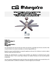 Mode d’emploi Orbegozo CP 50120 Ventilateur de plafond