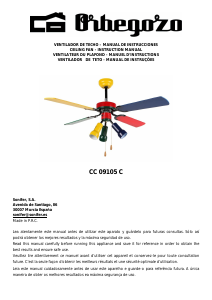 Manual de uso Orbegozo CC 09105 C Ventilador de techo