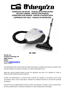 Manual Orbegozo AP 7007 Vacuum Cleaner