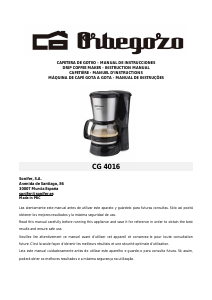 Manual Orbegozo CG 4016 Coffee Machine