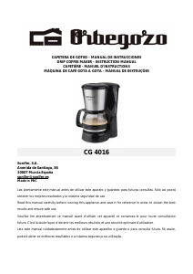 Bruksanvisning Orbegozo CG 4016 Kaffebryggare