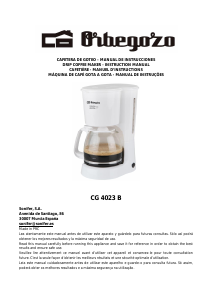 Manual de uso Orbegozo CG 4023 B Máquina de café