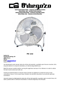 Mode d’emploi Orbegozo PW 1332 Ventilateur