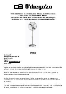 Manual Orbegozo SF 3345 Ventilador