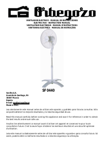 Manual de uso Orbegozo SF 0440 Ventilador