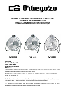 Manual de uso Orbegozo PWO 1952 Ventilador