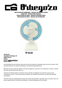 Mode d’emploi Orbegozo TF 0118 Ventilateur