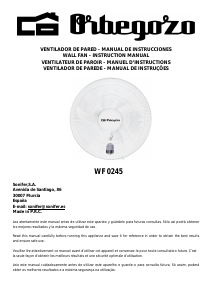 Manual de uso Orbegozo WF 0245 Ventilador
