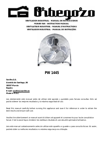 Manual de uso Orbegozo PW 1445 Ventilador