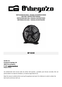 Mode d’emploi Orbegozo BF 0150 Ventilateur