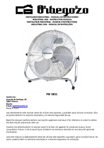 Mode d’emploi Orbegozo PW 0851 Ventilateur