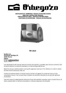 Mode d’emploi Orbegozo TM 1915 Ventilateur