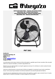 Manual de uso Orbegozo PWT 3061 Ventilador