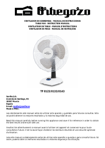 Manual Orbegozo TF 0133 Fan