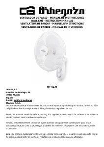 Mode d’emploi Orbegozo WF 0139 Ventilateur