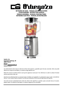 Manual Orbegozo BV 12000 Blender