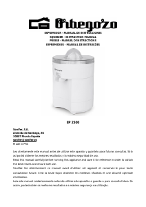 Manual de uso Orbegozo EP 2500 Exprimidor de cítricos