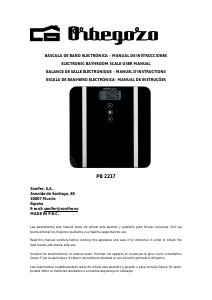 Manual de uso Orbegozo PB 2217 Báscula
