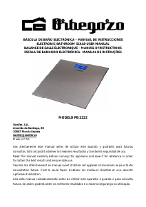 Manual de uso Orbegozo PB 2222 Báscula