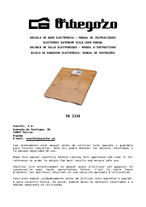 Manual de uso Orbegozo PB 2330 Báscula
