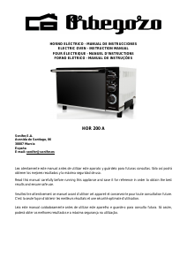 Manual Orbegozo HOR 200 Oven