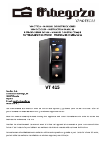 Manual de uso Orbegozo VT 415 Vinoteca