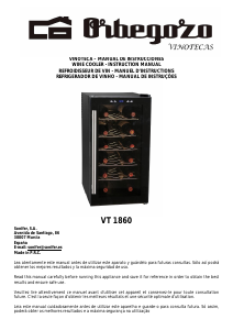 Manual de uso Orbegozo VT 1860 Vinoteca