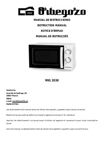Manual Orbegozo MIG 2030 A Micro-onda