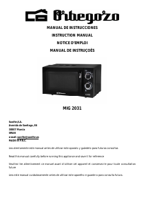 Manual Orbegozo MIG 2031 Microwave