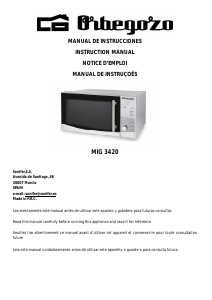 Manual de uso Orbegozo MIG 3420 Microondas