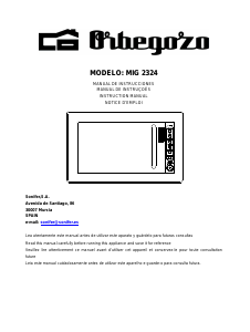 Manual Orbegozo MIG 2324 Microwave