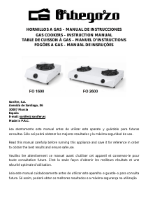 Manual Orbegozo FO 2600 Placa