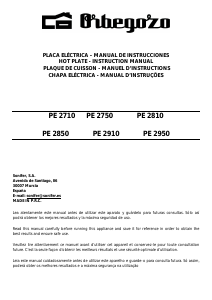 Manual Orbegozo PE 2950 Placa