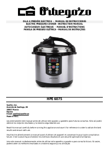 Manual Orbegozo HPE 6075 Pressure Cooker