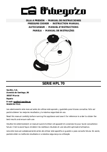 Manual Orbegozo HPL 4070 Pressure Cooker