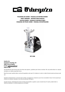 Manual Orbegozo MP 1550 Meat Grinder