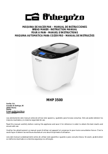 Manual de uso Orbegozo MHP 3500 Máquina de hacer pan