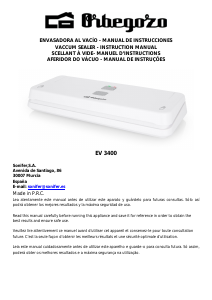 Manual Orbegozo EV 3400 Vacuum Sealer