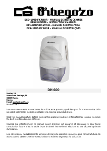 Manual de instrucciones del Deshumidificador Orbegozo DH 1625