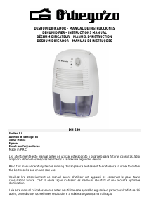 Manual Orbegozo DH 250 Dehumidifier