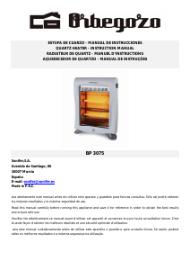 Manual Orbegozo BP 3075 Heater